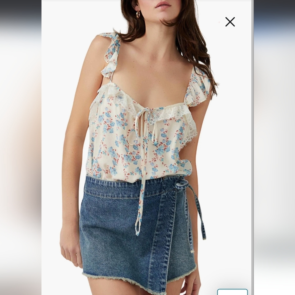 NWT FREE PEOPLE Take It Away Bodysuit size medium floral Womens - Picture 3 of 13